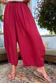 Sandbar Linen Blend Barrel Culotte Pant Rioja
